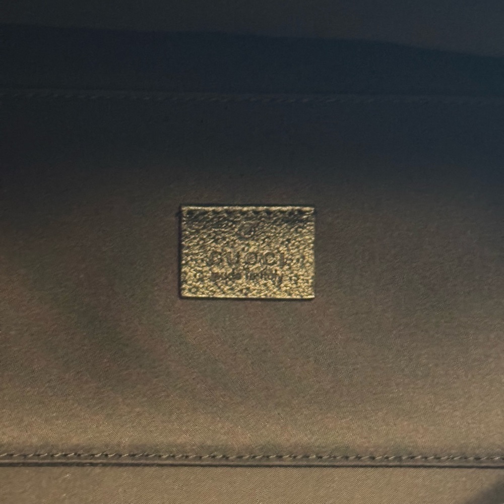 New Authentic Gucci GG Supreme Logo Tote Shoulder Bag Black - Picture 10 of 15